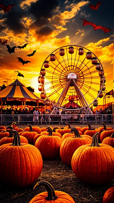 Halloween carnival, Ferris wheel,