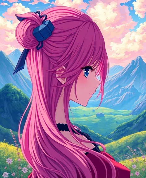 anime style hair