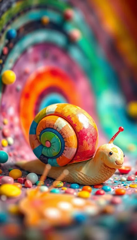 colorfful snail artwork