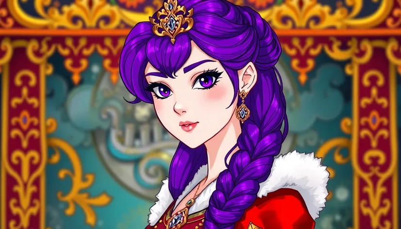 princess with purple hair