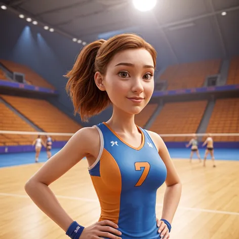 female volleybal player smash