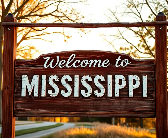 welcome to mississippi sign