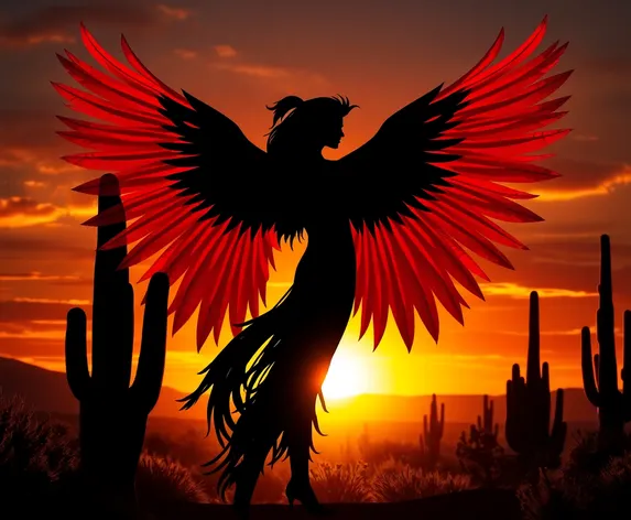 phoenix woman with wings