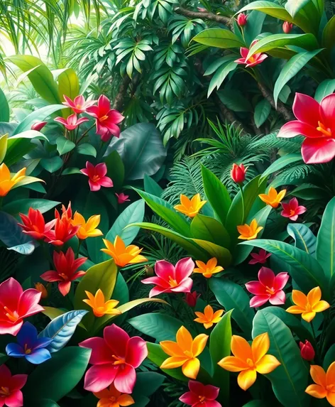 3d cute jungle background