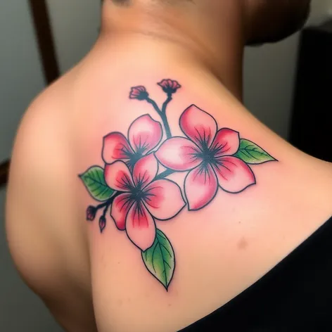 black cherry blossom tattoo