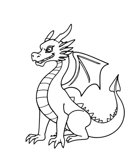 outline drawing dragon