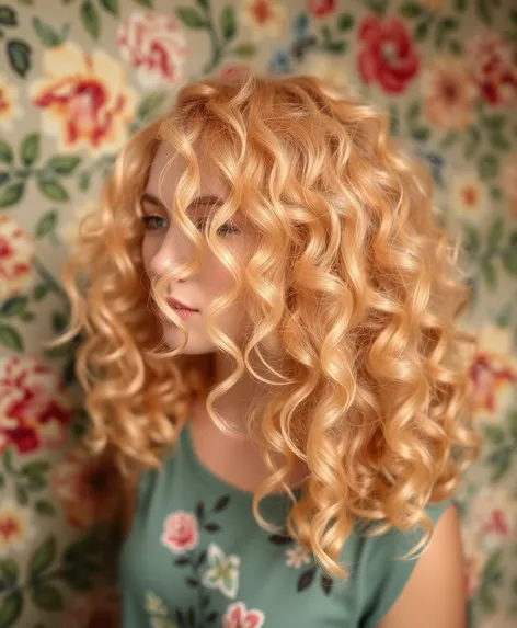 strawberry blonde hair curly