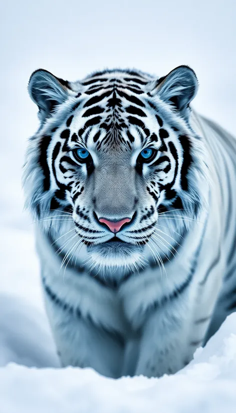 snow tiger in snow