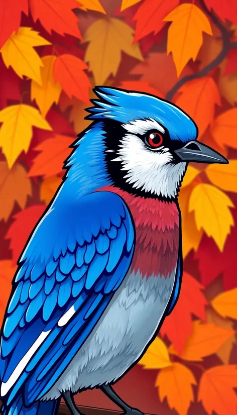 cartoon blue jay