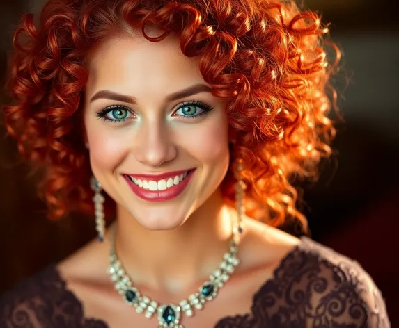 red curly hair