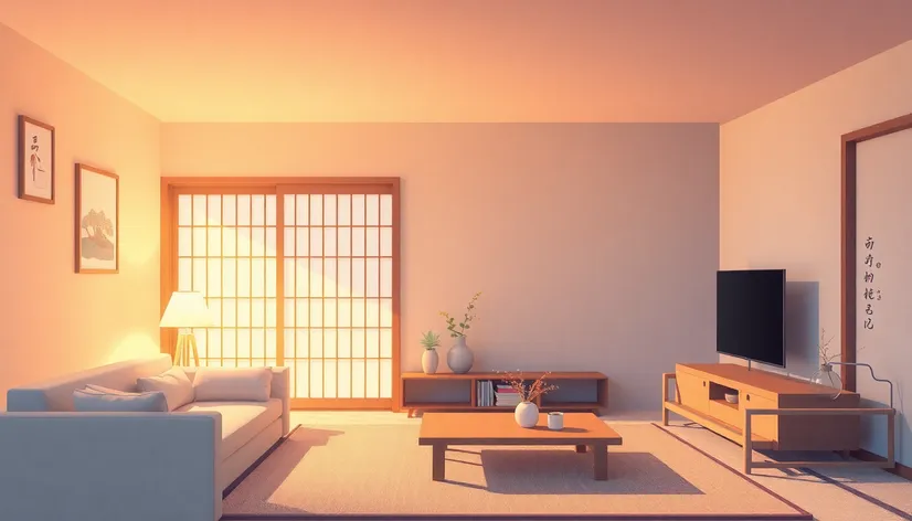 house anime living room