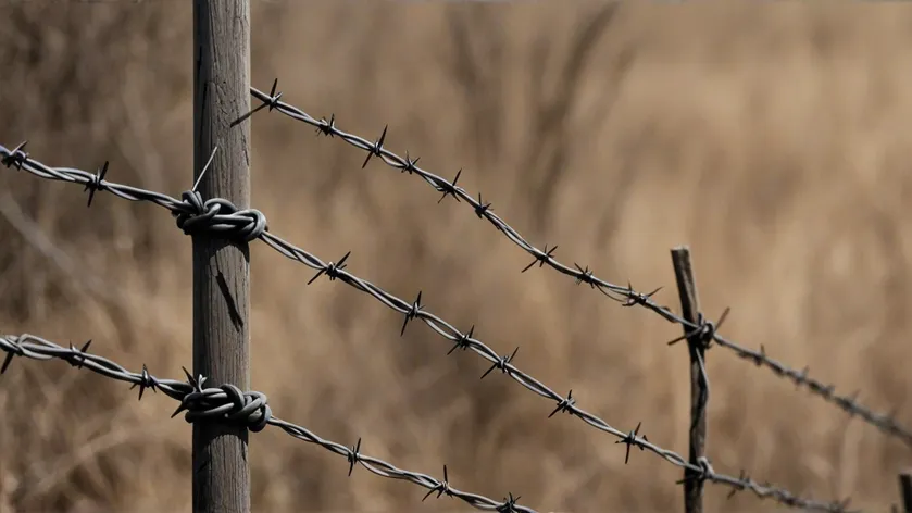 barbed wire drawing