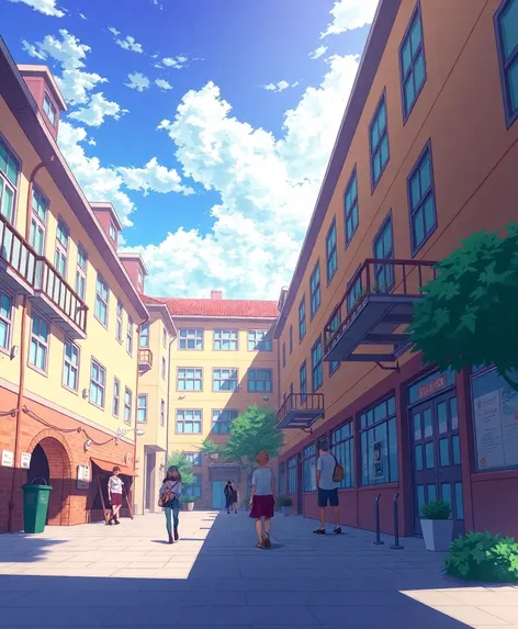 anime school background