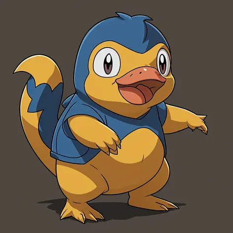 The pokemon psyduck wearing