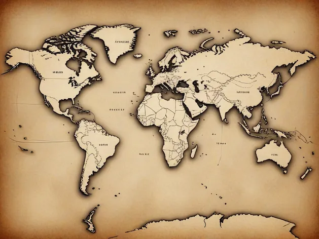 world map without names