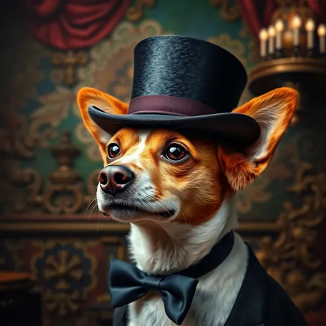 dog with top hat