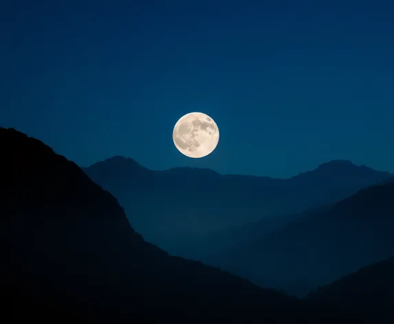 moon over mountains