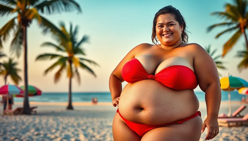 fat lady in bikini