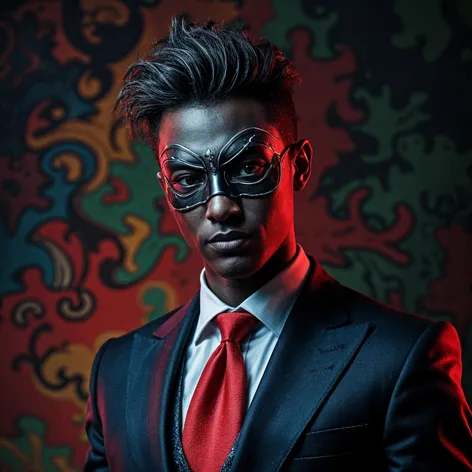 black male masquerade model