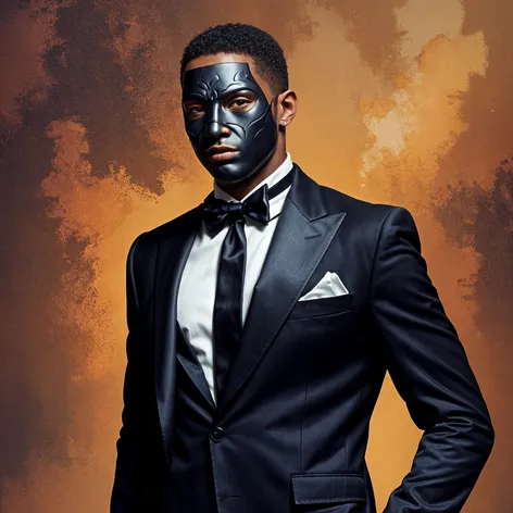 black male masquerade model