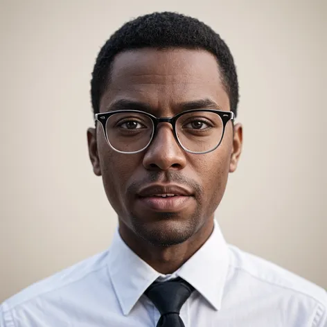 black man with glasses