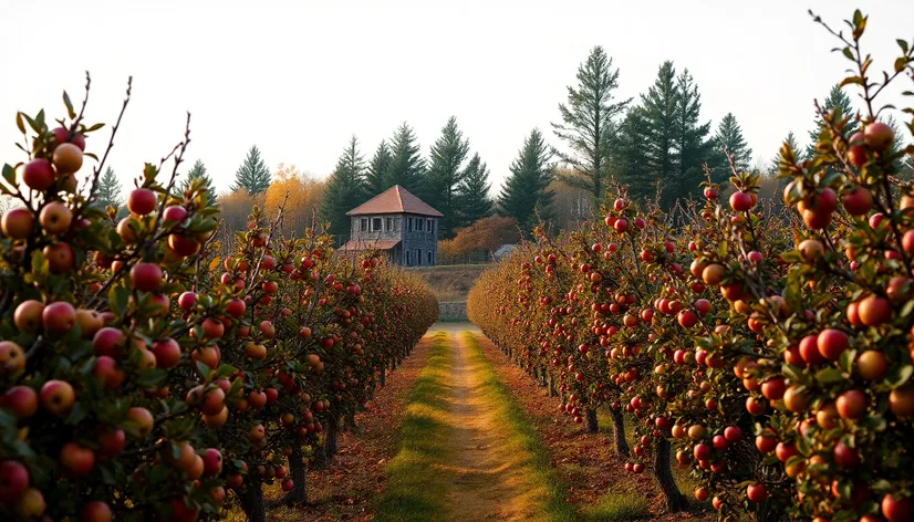 pine tree apple orchard