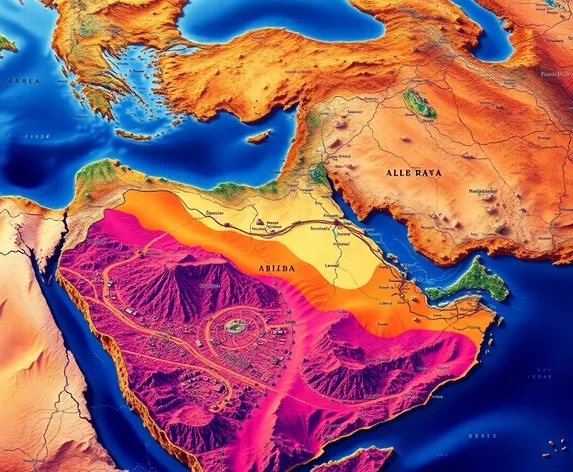 mapa del medio oriente