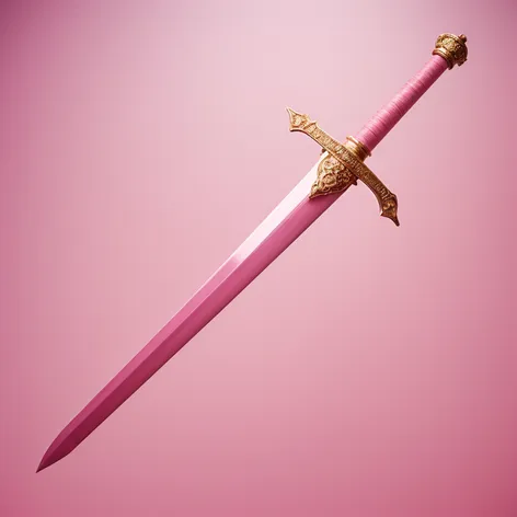 pink sword with gold