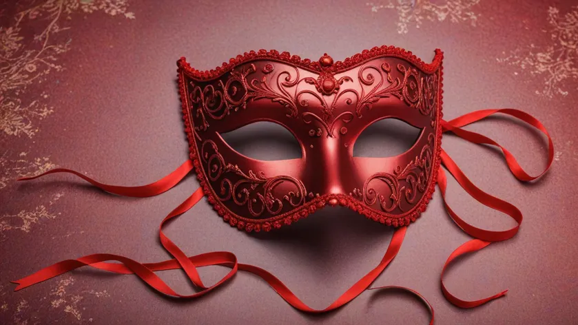 red masquerade mask