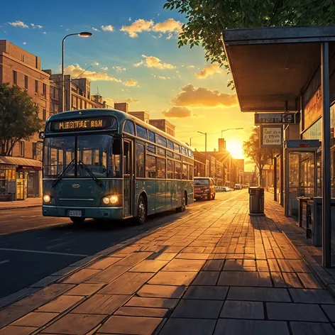 bus at bus stop