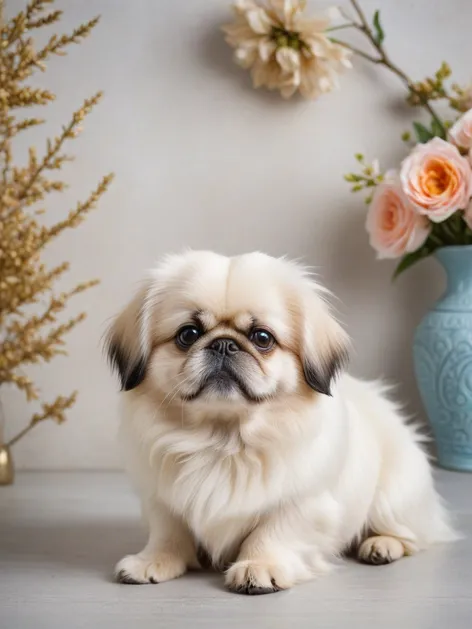 white pekingese