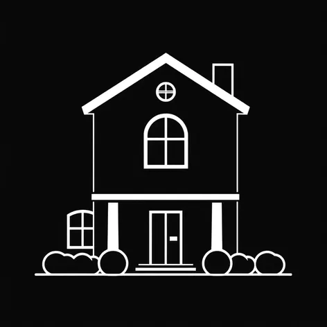 house clipart black and