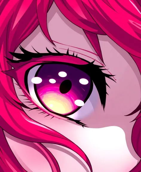 anime pink eyes