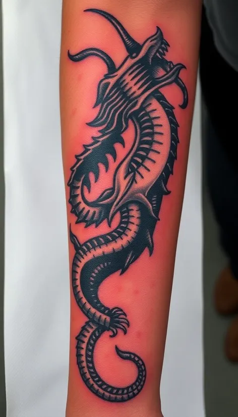 tattoo forearm dragon