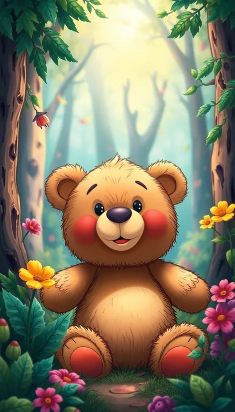 cute teddy bear animation