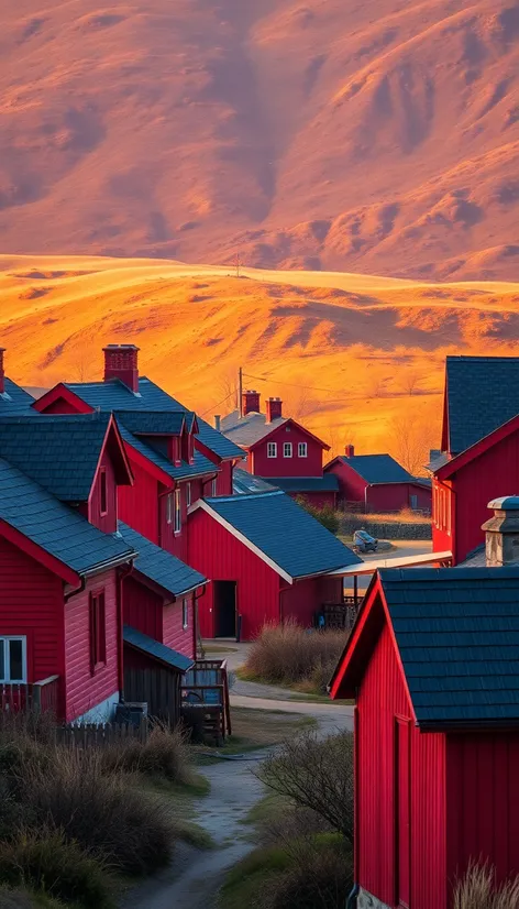 red houses