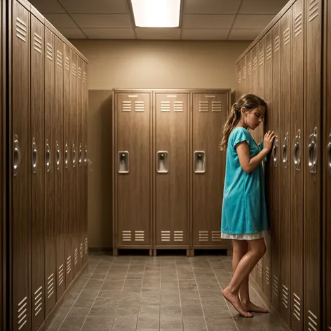 Tween girls locker room