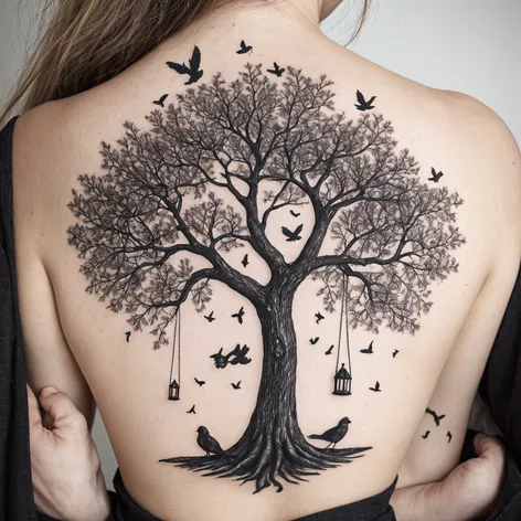 Tree tattoo with two