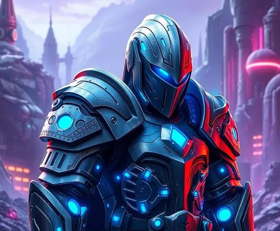 futuristic knight armor