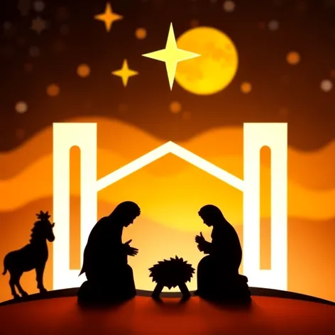 nativity silhouette