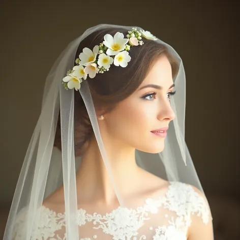 flowers in hair with