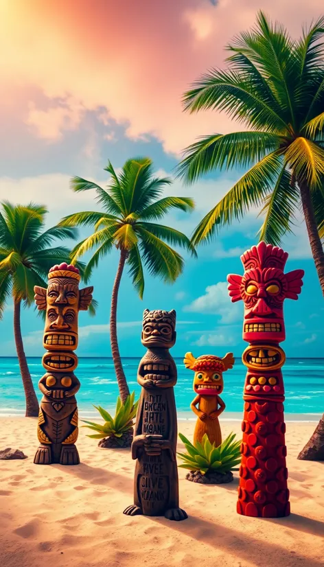 tiki statues