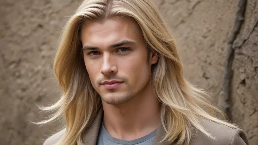 long blonde hair men