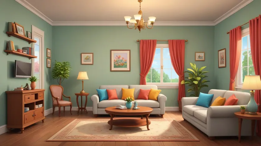 cartoon living room