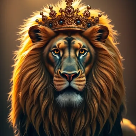 lion with crown on