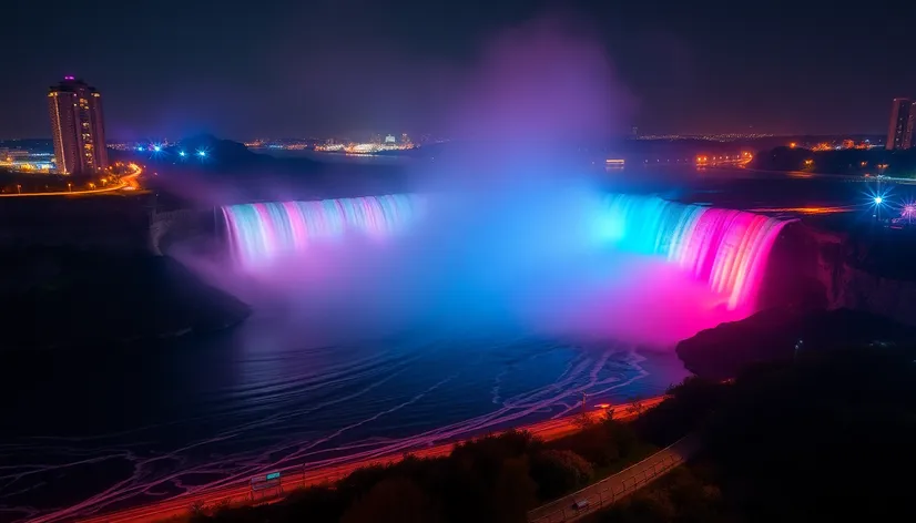 niagara falls at night