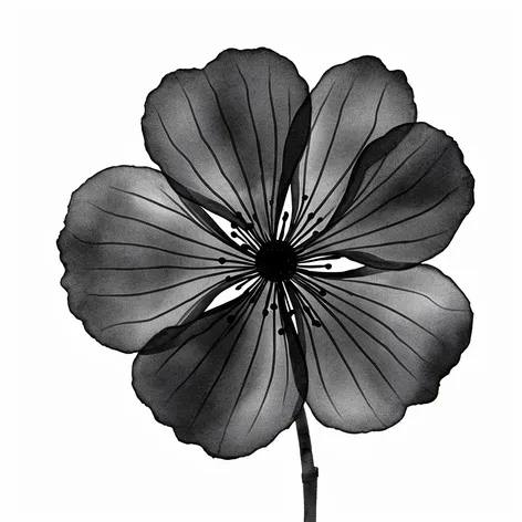 black flower tattoo