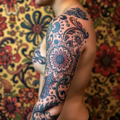 half sleeve pattern tattoos