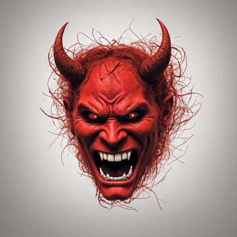 Red devil face logo