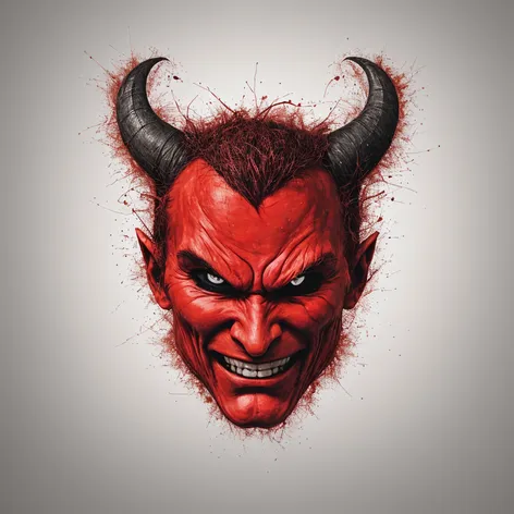 Red devil face logo